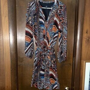 Max Studio Vibrant Long Sleeve Dress